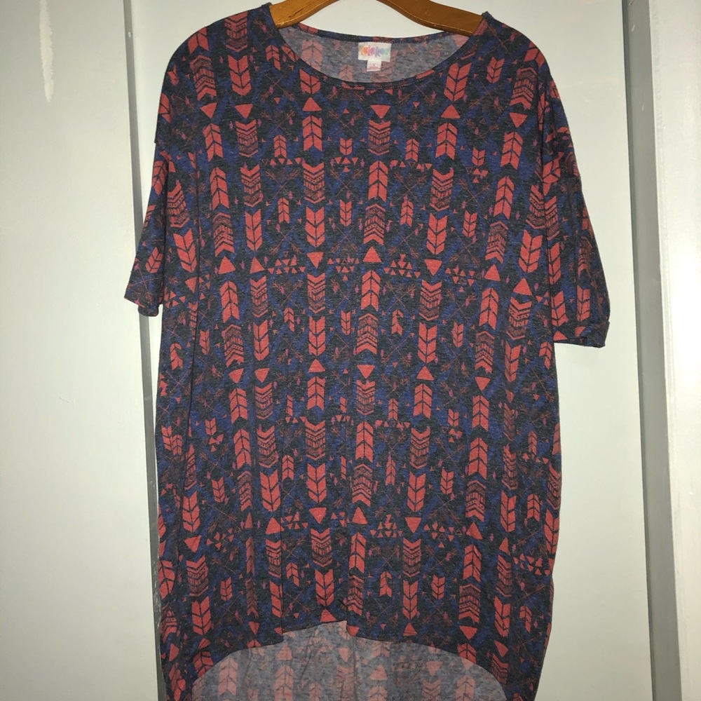 LulaRoe Blue and Orange Irma size Small